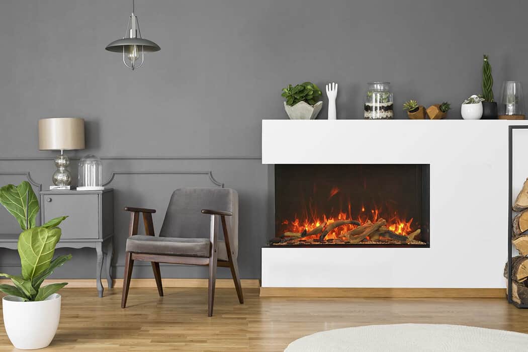 Amantii 40 - TRV - XT - XL – 3 Sided Electric Fireplace - Impressive Climate Control
