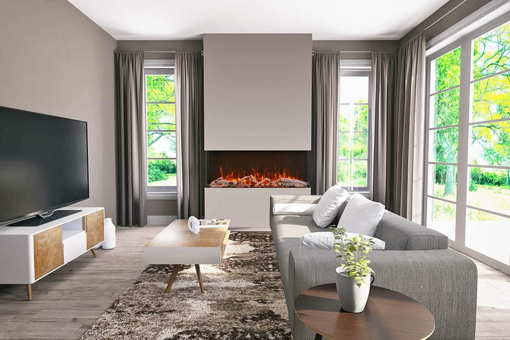 Amantii 60 - TRV - XT - XL – 3 Sided Electric Fireplace - Impressive Climate Control