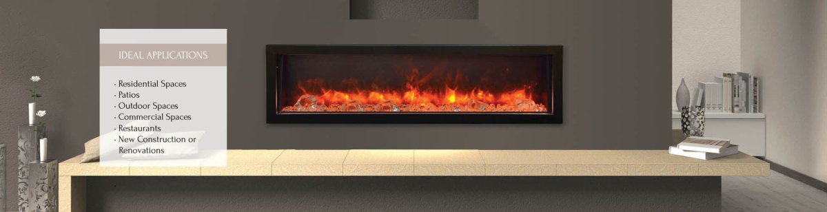 Amantii BI - 60 - DEEP Electric Fireplace - Impressive Climate Control