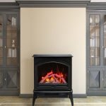 Amantii E - 50 Cast Iron Freestand Electric Fireplace - Impressive Climate Control