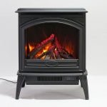 Amantii E - 70 Cast Iron Freestand Electric Fireplace - Impressive Climate Control