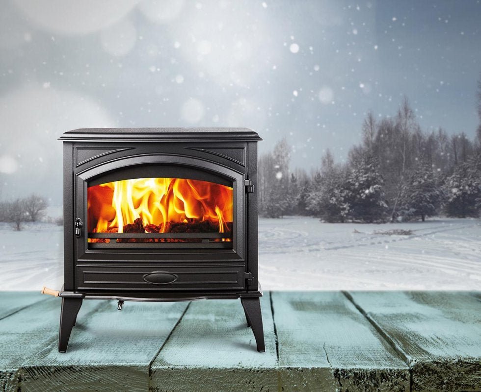 Amantii Lynwood - W76 Cast Iron Free Stand Wood Stove - Impressive Climate Control