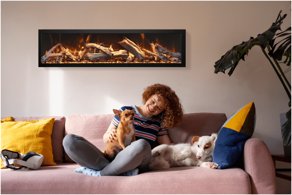 Amantii Panorama BI Deep Smart Electric Fireplace - Impressive Climate Control