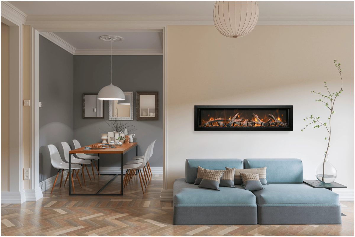 Amantii Panorama BI Deep Smart Electric Fireplace - Impressive Climate Control
