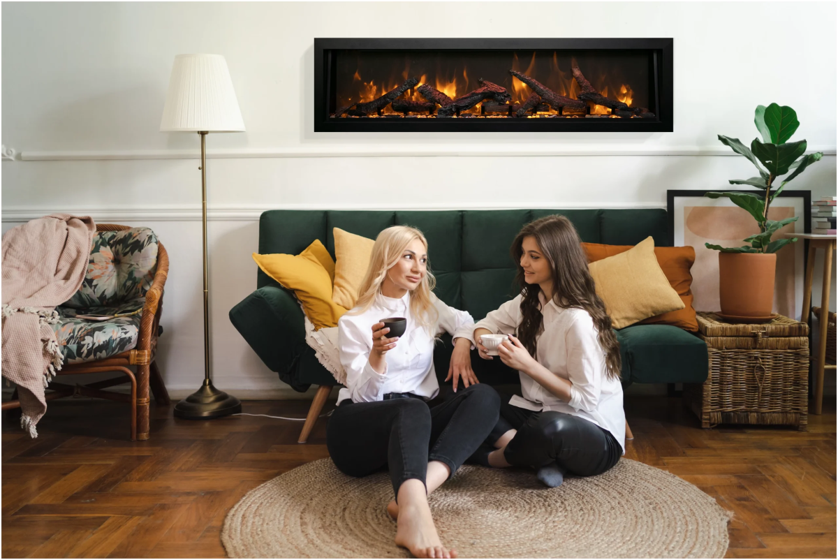 Amantii Panorama BI Deep XT Smart Electric Fireplace - Impressive Climate Control