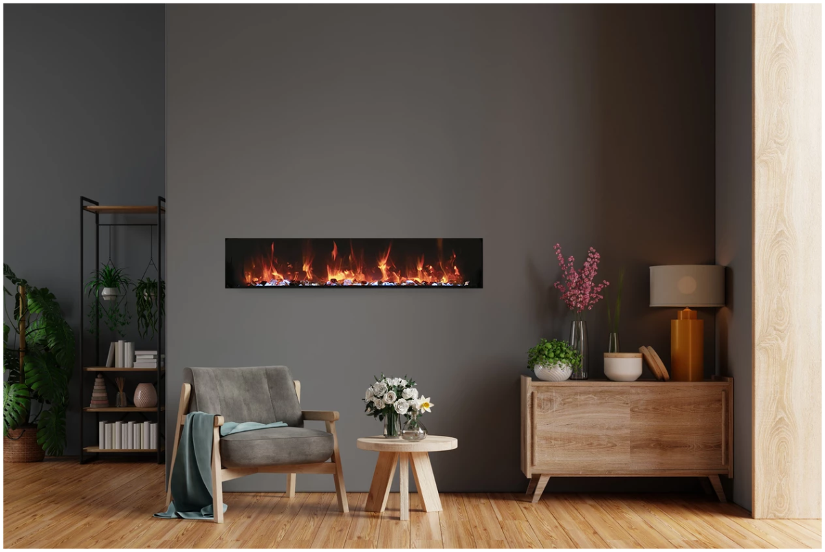 Amantii Panorama BI Extra Slim Smart Electric Fireplace - Impressive Climate Control