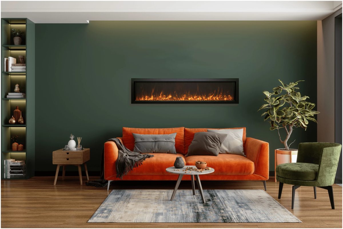Amantii Panorama BI Extra Slim Smart Electric Fireplace - Impressive Climate Control