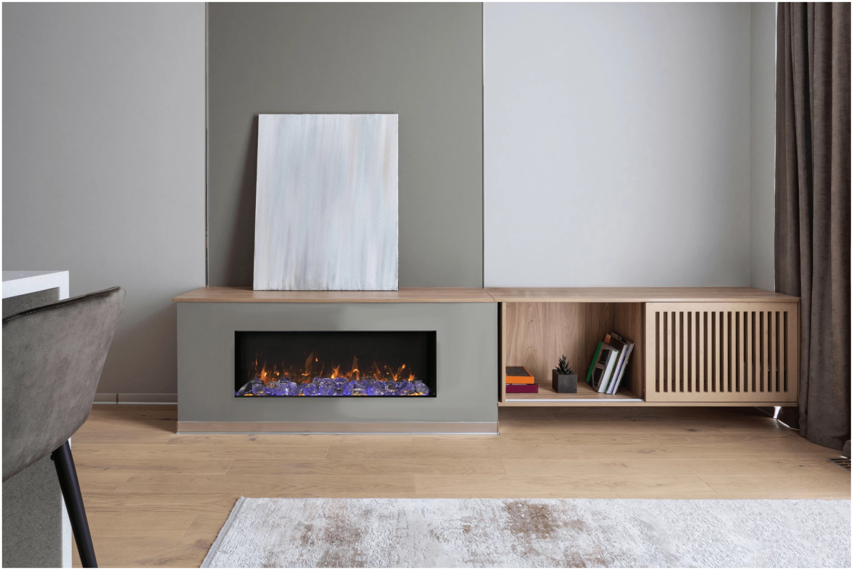 Amantii Panorama BI Slim Smart Electric Fireplace - Impressive Climate Control