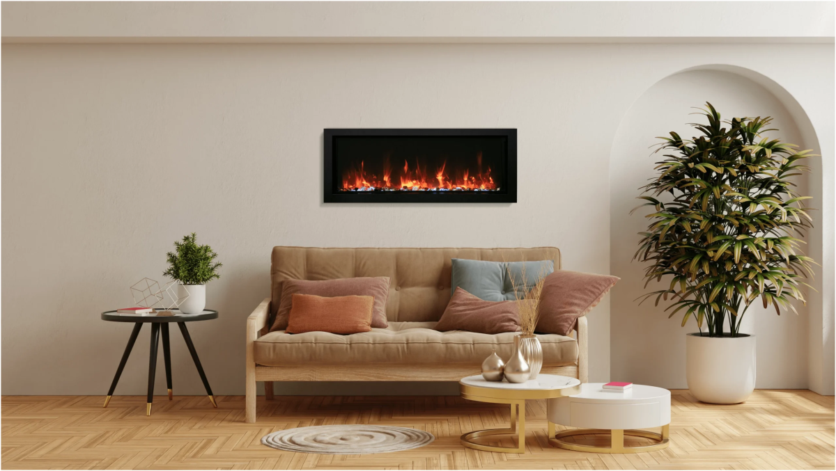 Amantii Panorama BI Slim Smart Electric Fireplace - Impressive Climate Control