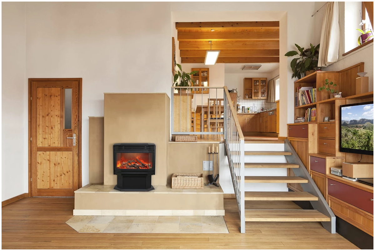 Amantii Smart Freestanding FS‐26‐922 Electric Fireplace - Impressive Climate Control