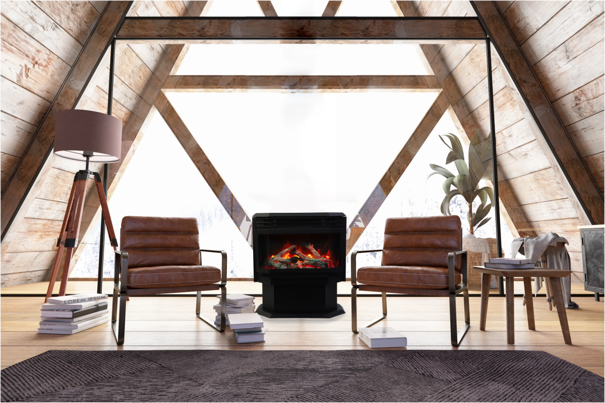 Amantii Smart Freestanding FS‐26‐922 Electric Fireplace - Impressive Climate Control