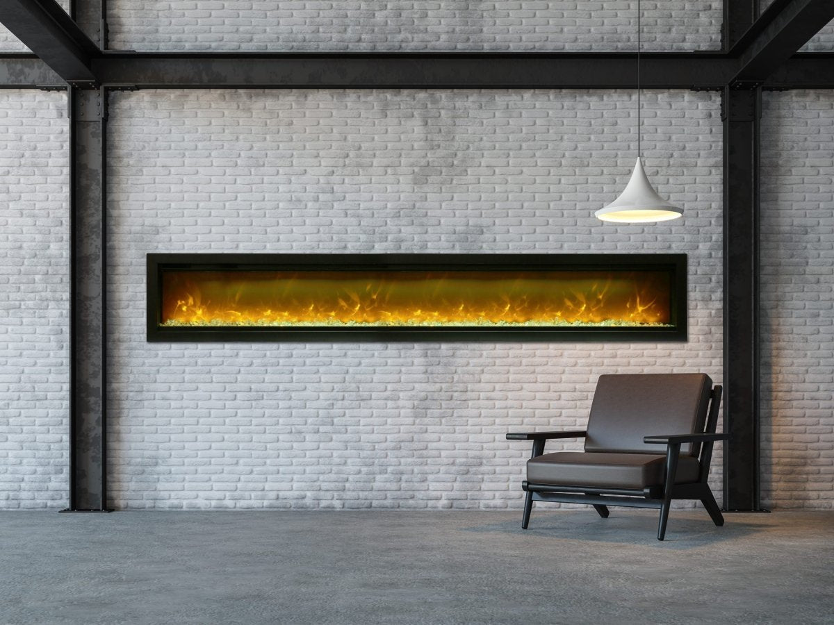 Amantii Symmetry 100 Smart Electric Fireplace - Impressive Climate Control