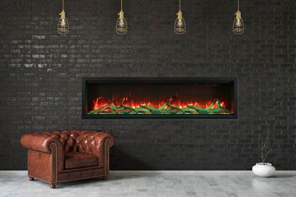 Amantii Symmetry 100 - XT Smart Electric Fireplace - Impressive Climate Control