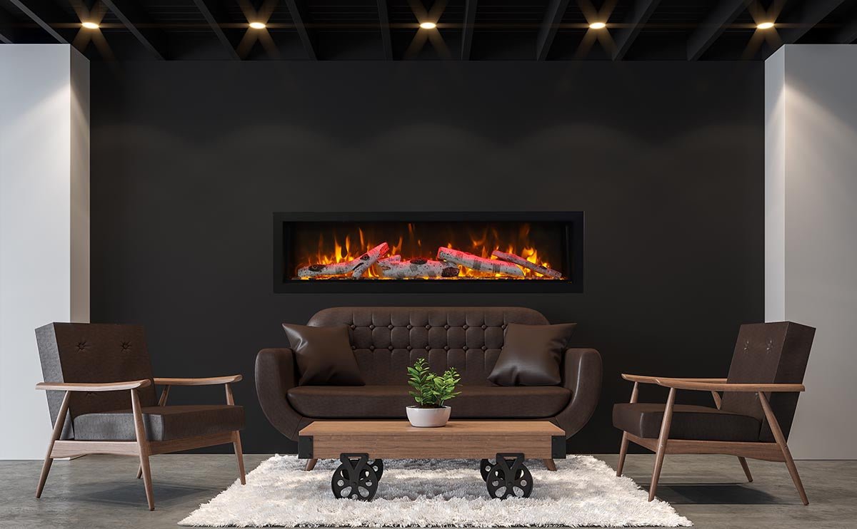 Amantii Symmetry 34 Smart Electric Fireplace - Impressive Climate Control