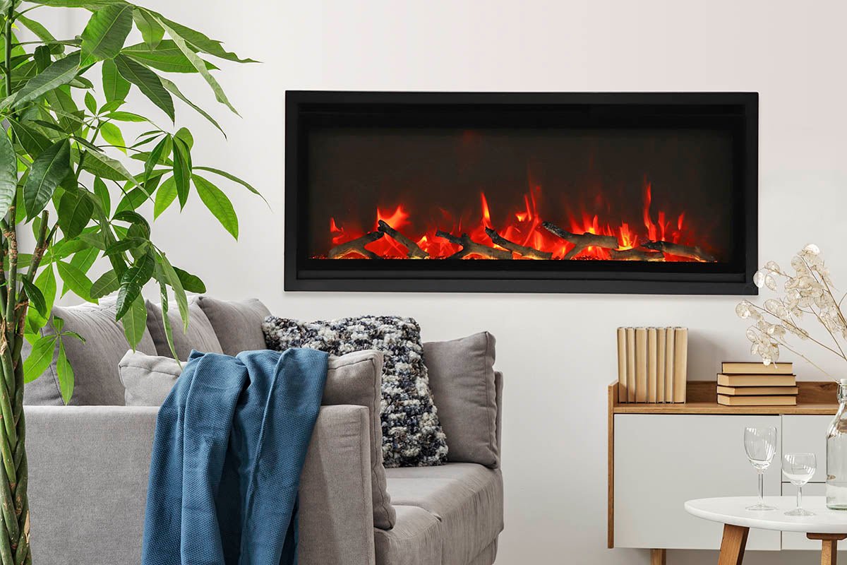 Amantii Symmetry 50 Smart Extra Slim Electric Fireplace - Impressive Climate Control