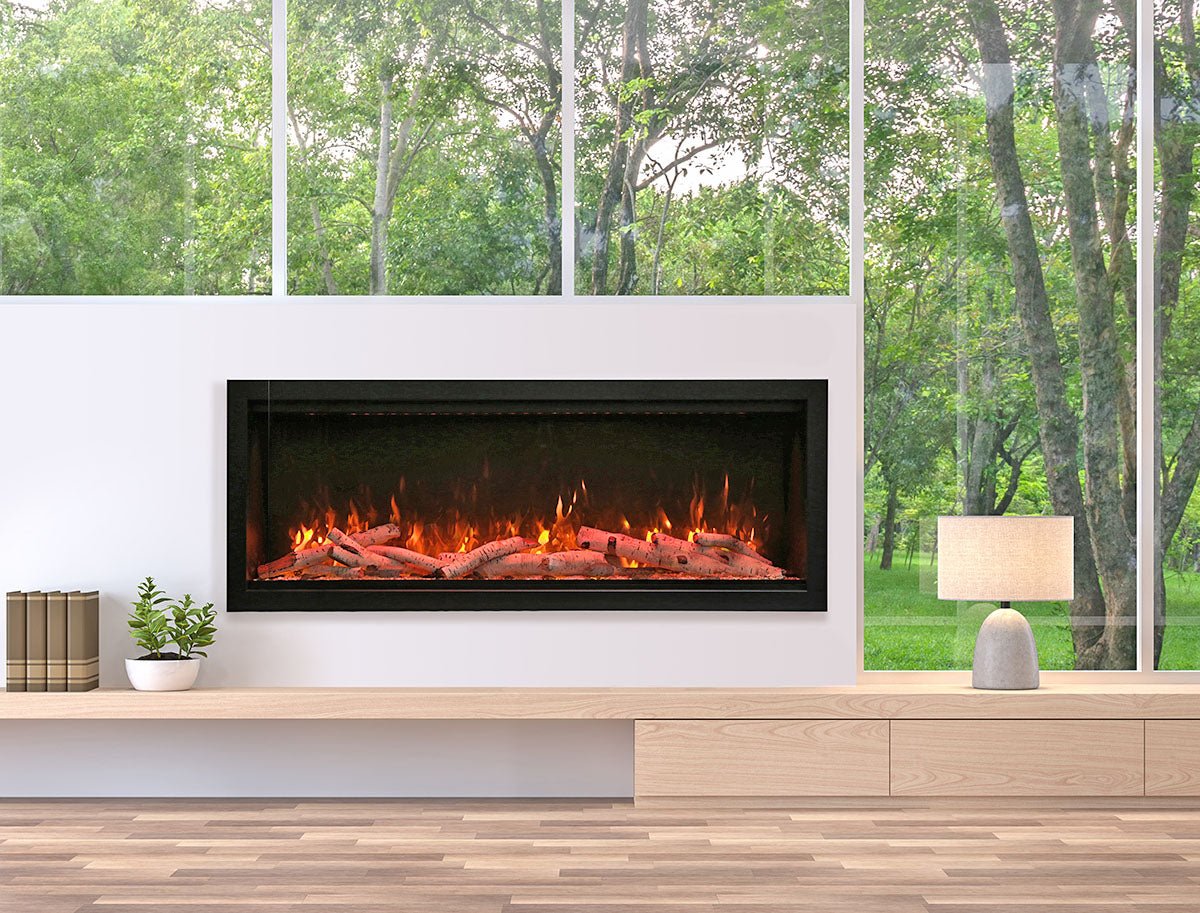 Amantii Symmetry 60 - XT Smart Electric Fireplace - Impressive Climate Control