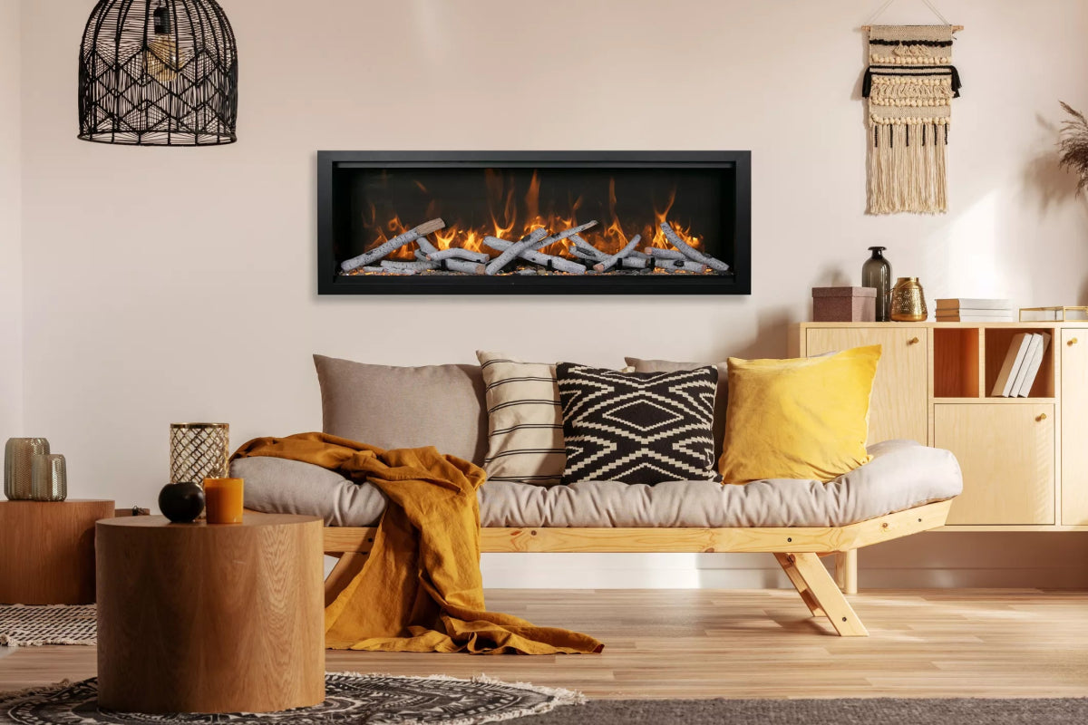 Amantii Symmetry Bespoke Electric Fireplace - Impressive Climate Control