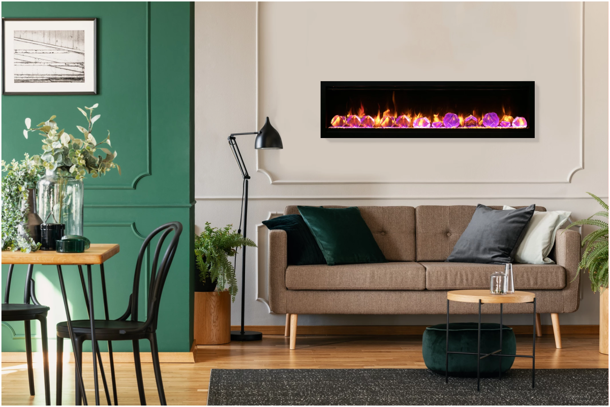 Amantii Symmetry Lumina Electric Fireplace - Impressive Climate Control