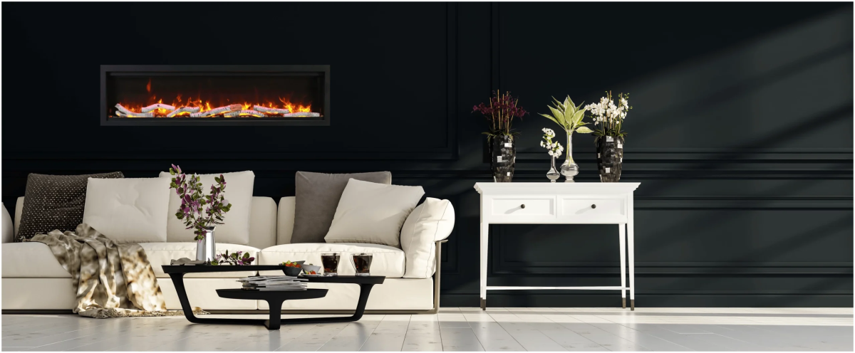 Amantii Symmetry Smart Electric Fireplace - Impressive Climate Control