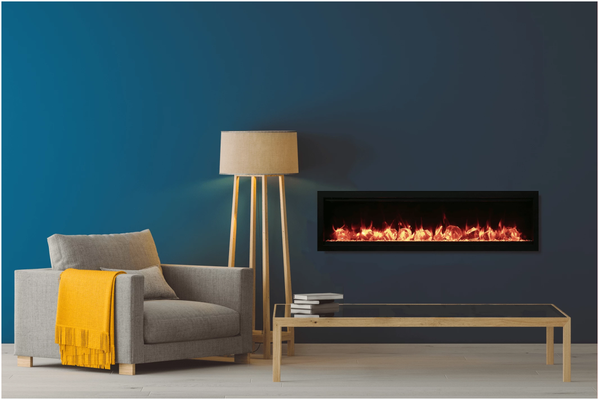 Amantii Symmetry Smart Electric Fireplace - Impressive Climate Control