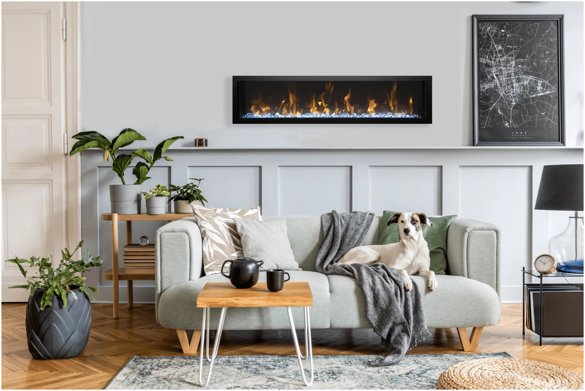 Amantii Symmetry Xtra Slim Smart Electric Fireplace - Impressive Climate Control