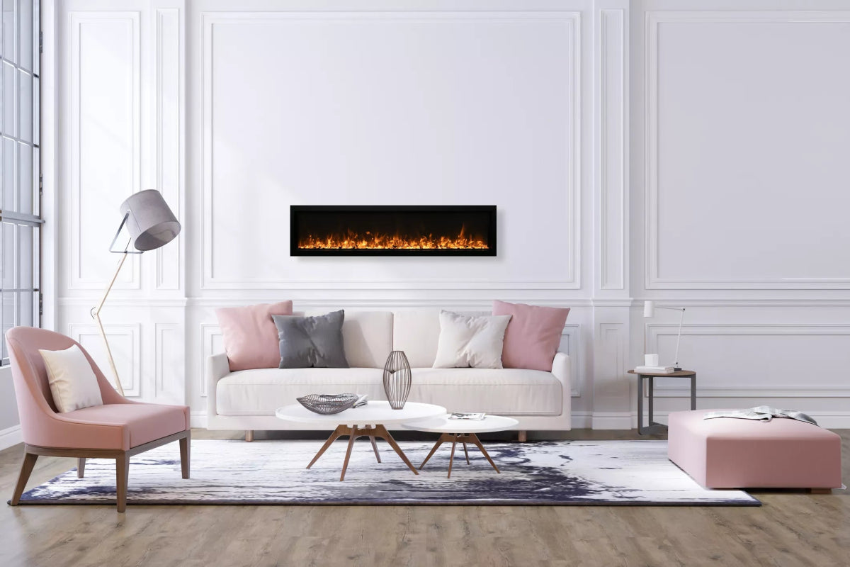 Amantii Symmetry Xtra Slim Smart Electric Fireplace - Impressive Climate Control