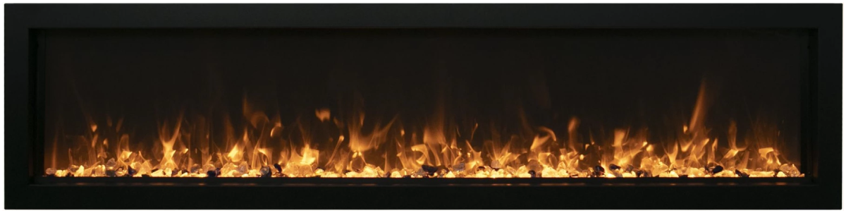 Amantii Symmetry Xtra Slim Smart Electric Fireplace - Impressive Climate Control