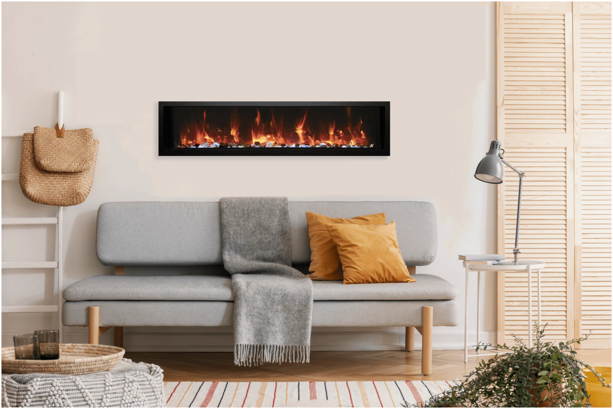Amantii Symmetry Xtra Slim Smart Electric Fireplace - Impressive Climate Control