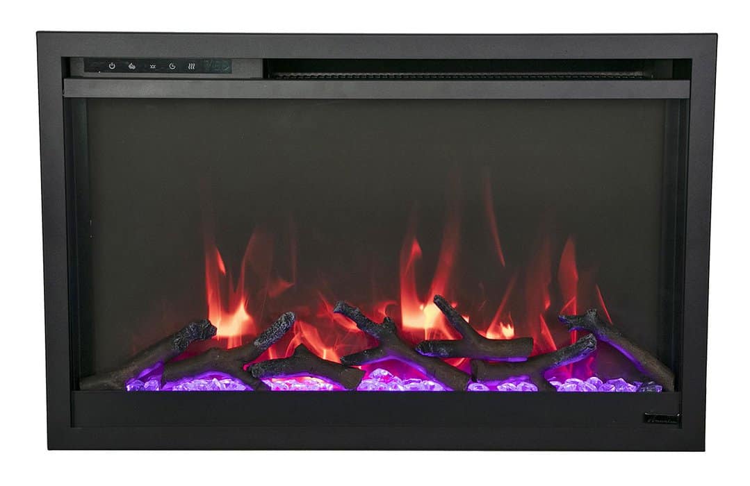 Amantii TRD 33″ Xtraslim Smart WiFi Electric Fireplace - Impressive Climate Control