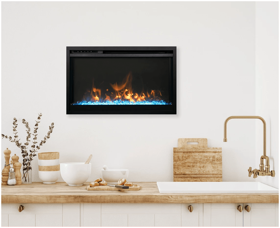 Amantii TRD Xtra Slim Smart Electric Fireplace - Impressive Climate Control