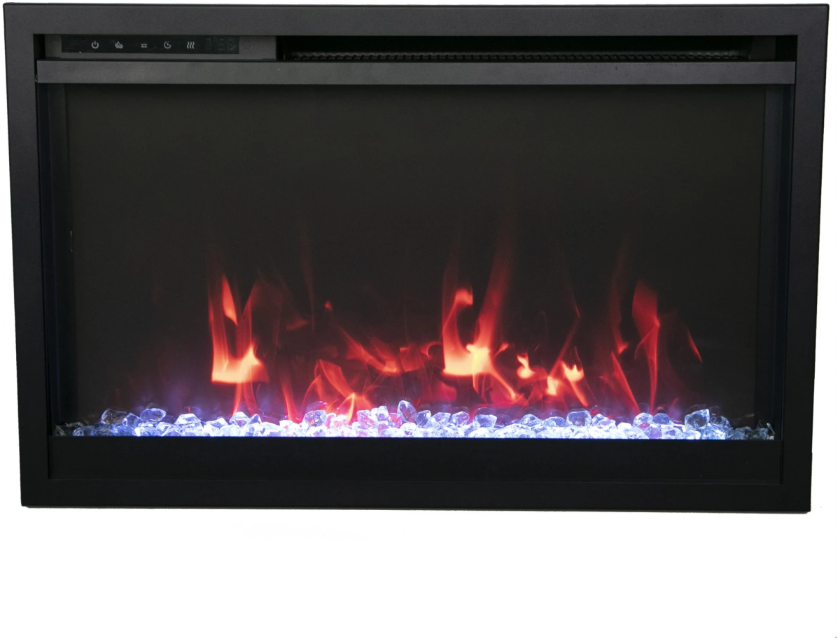 Amantii TRD Xtra Slim Smart Electric Fireplace - Impressive Climate Control