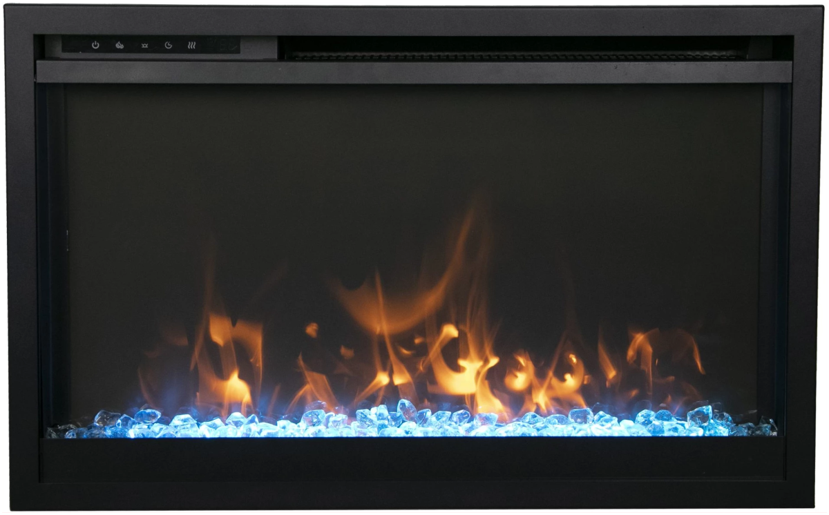Amantii TRD Xtra Slim Smart Electric Fireplace - Impressive Climate Control