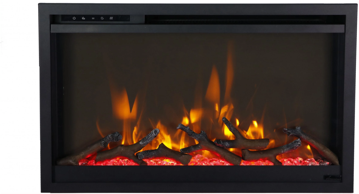 Amantii TRD Xtra Slim Smart Electric Fireplace - Impressive Climate Control