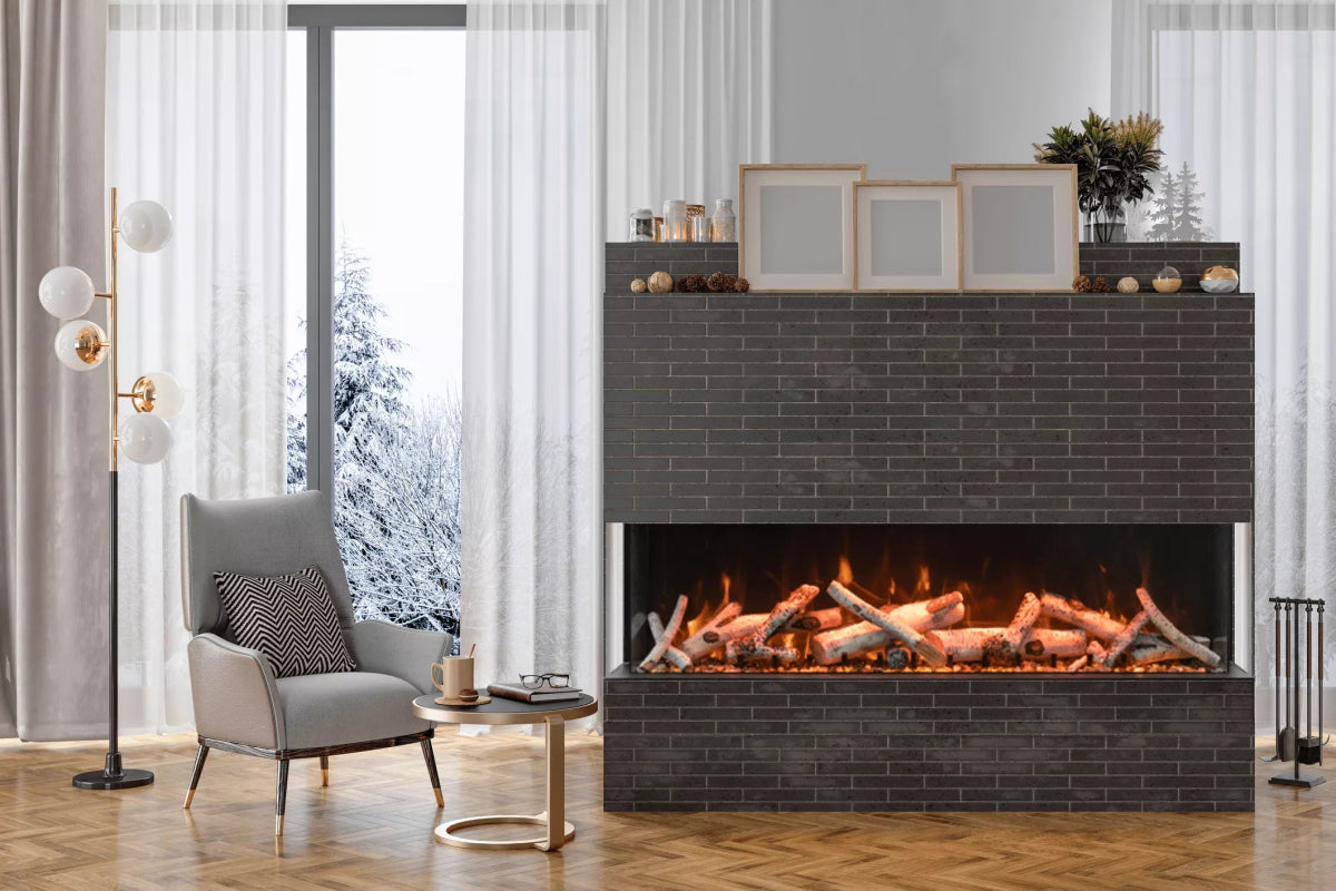 Amantii TRU - VIEW Series XL DEEP SMART Fireplace - Impressive Climate Control