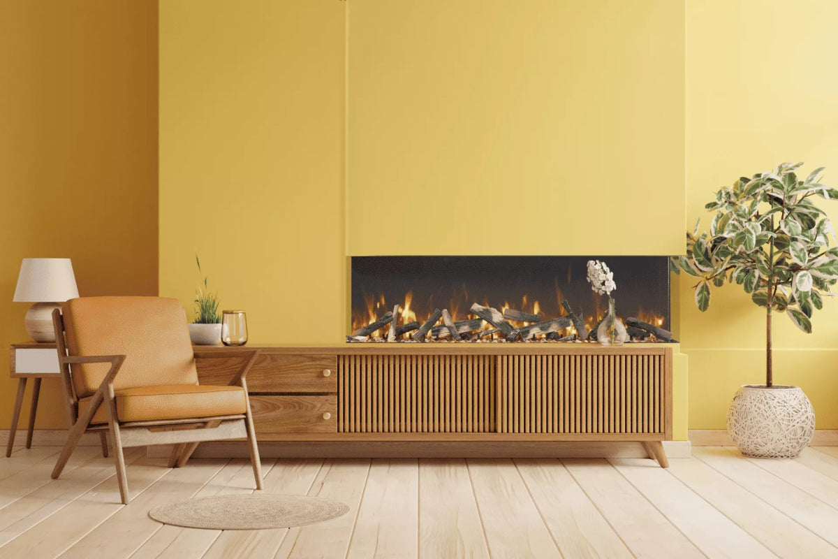 Amantii TruView Bespoke Electric Fireplace (3 - sided) - Impressive Climate Control