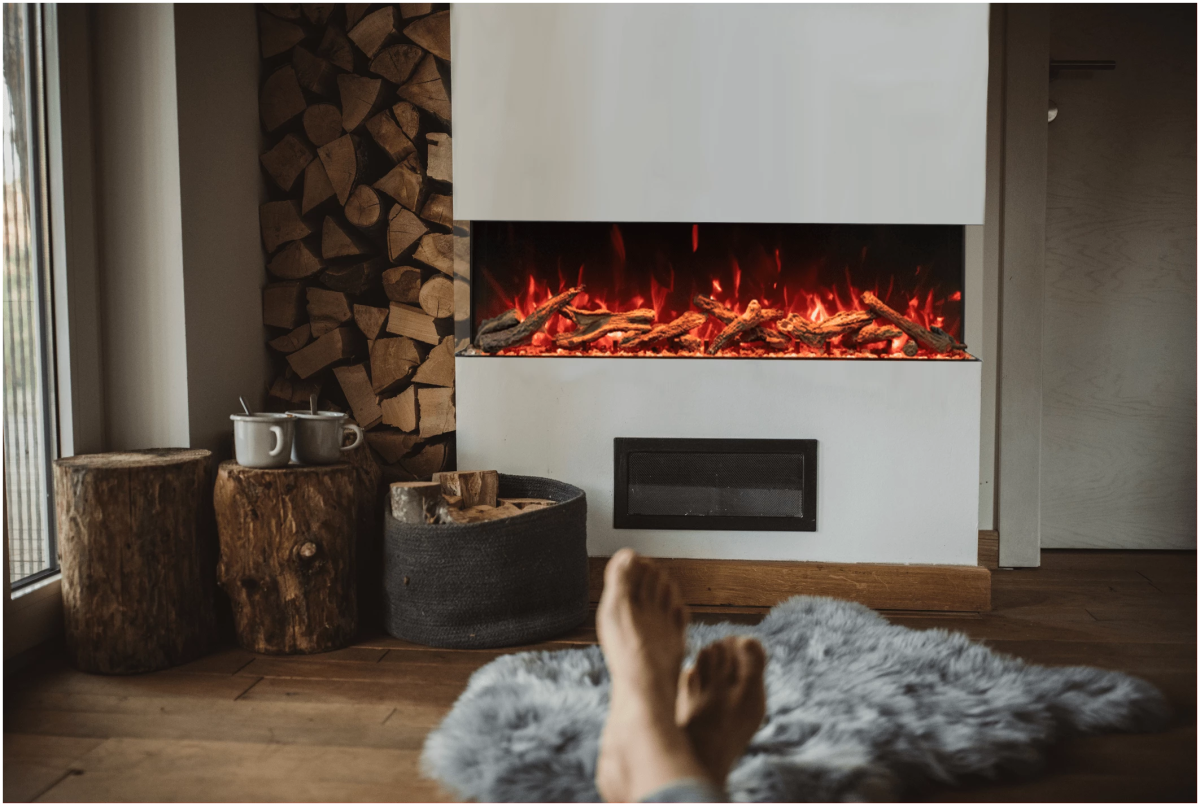 Amantii TruView Bespoke Electric Fireplace (3 - sided) - Impressive Climate Control