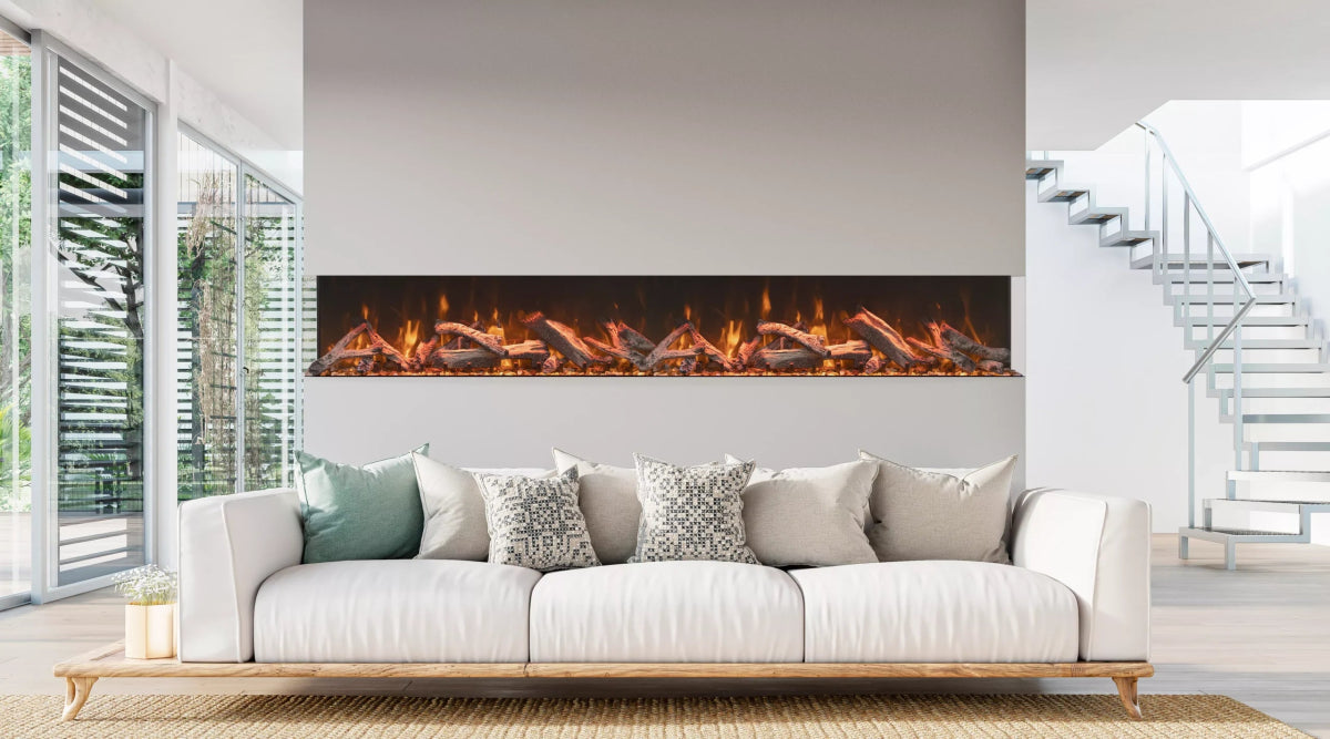 Amantii TruView Bespoke Electric Fireplace (3 - sided) - Impressive Climate Control