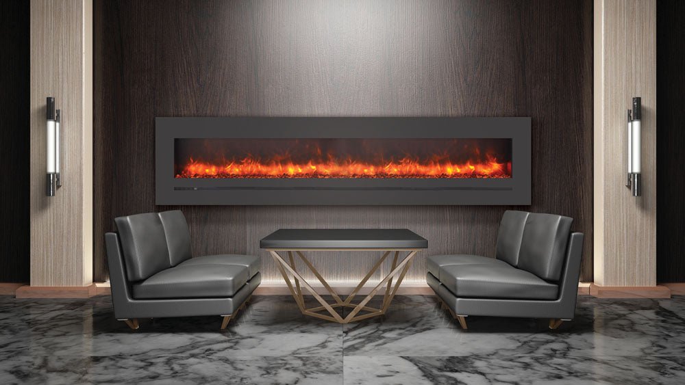 Amantii WM - FML - 88 - 9623 - STL Linear Electric Fireplace - Impressive Climate Control