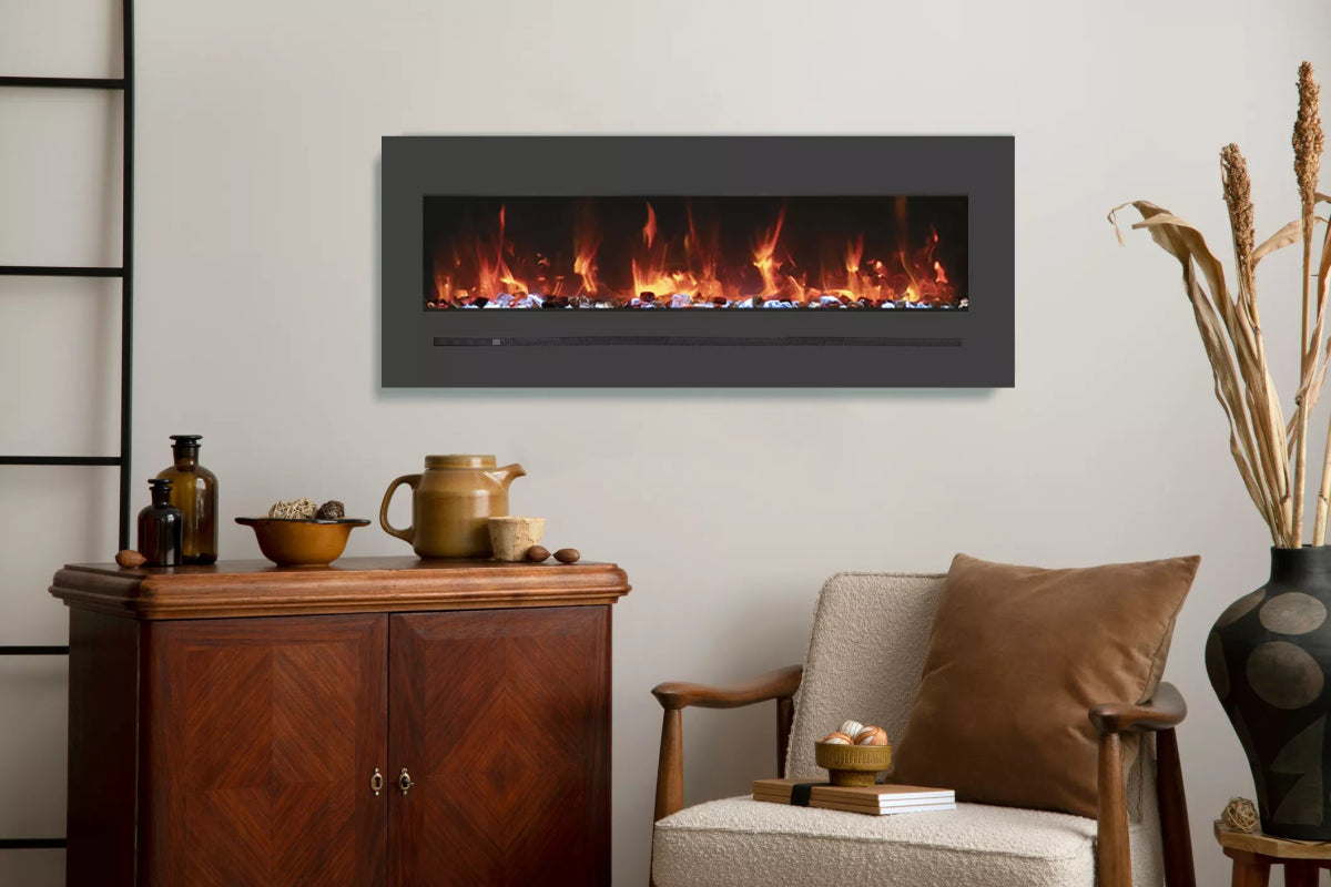 Amantii WM - FML - STL Linear Electric Fireplace - Impressive Climate Control