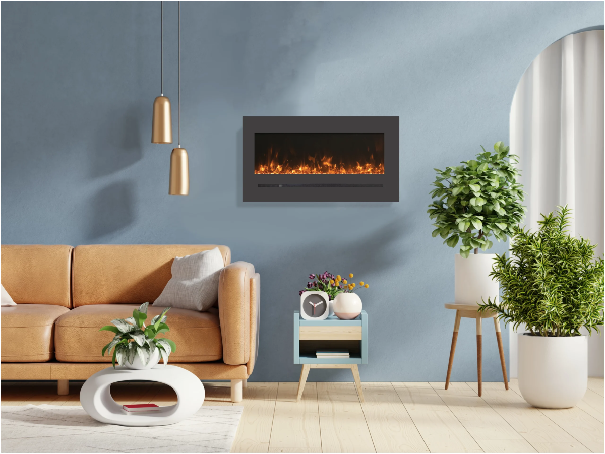 Amantii WM - FML - STL Linear Electric Fireplace - Impressive Climate Control