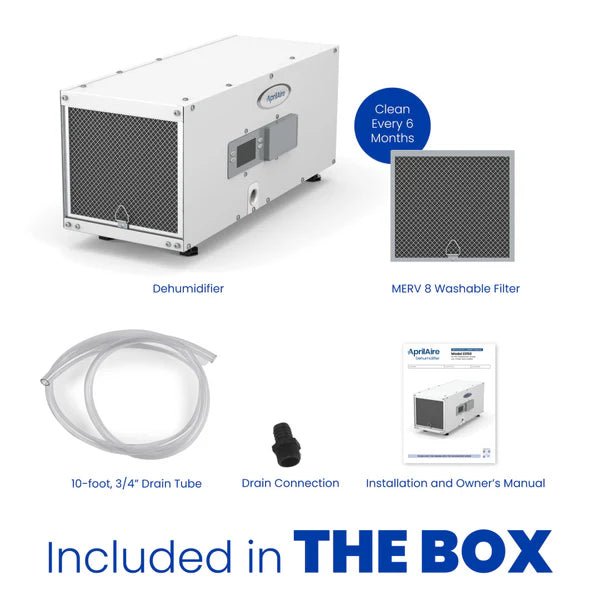 Aprilaire E050 Compact Dehumidifier (50 - Pint) - Impressive Climate Control