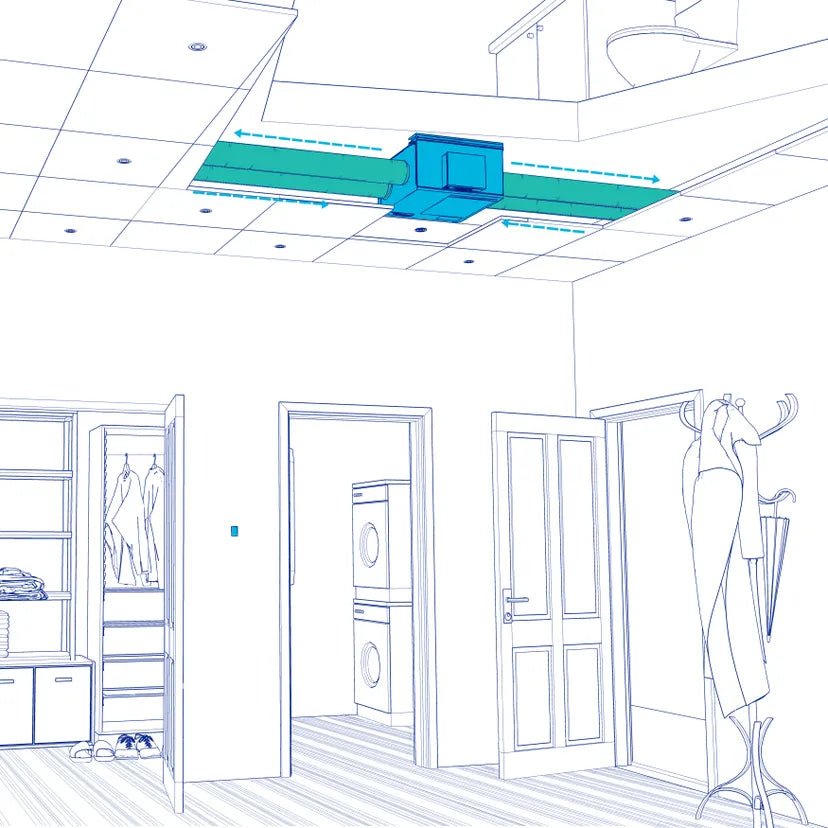 Fantech FIT Series FIT 120E Energy Recovery Ventilator (ERV) - Impressive Climate Control