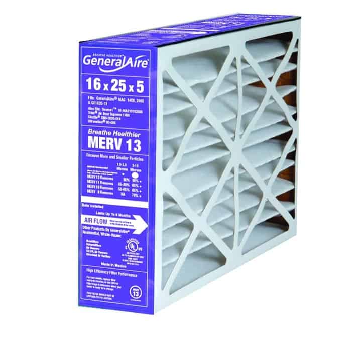 Generalaire GF - 4547 Pleated Filter 16x25x5 MERV13 - Impressive Climate Control