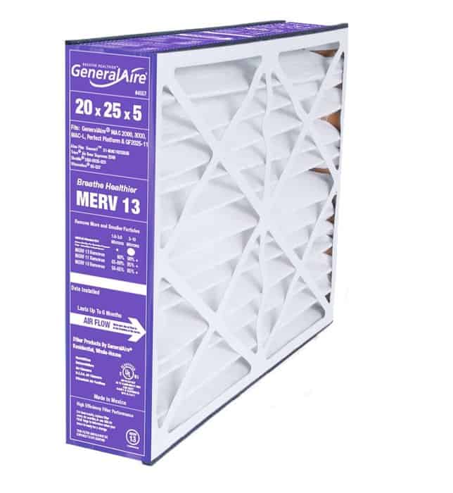 Generalaire GF - 4557 Pleated Filter 20x25x5 MERV13 (3 - PACK) - Impressive Climate Control