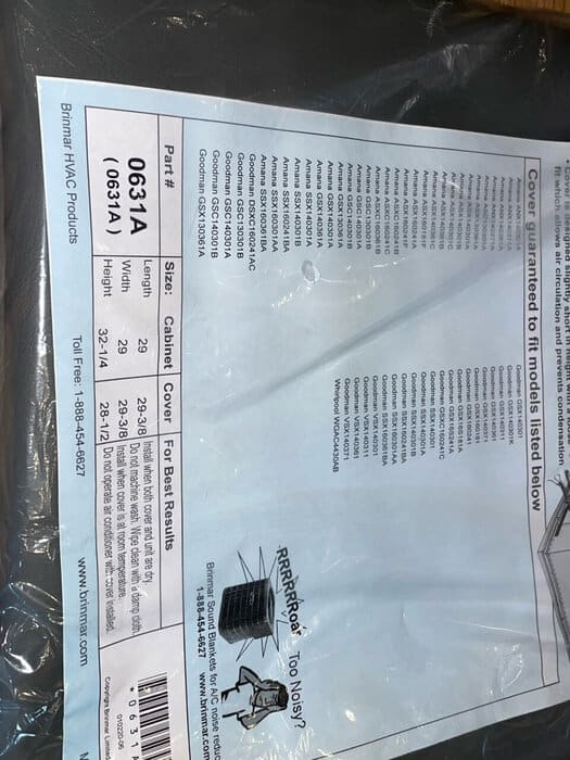 Goodman Air Conditioner Cover 0631A - Impressive Climate Control