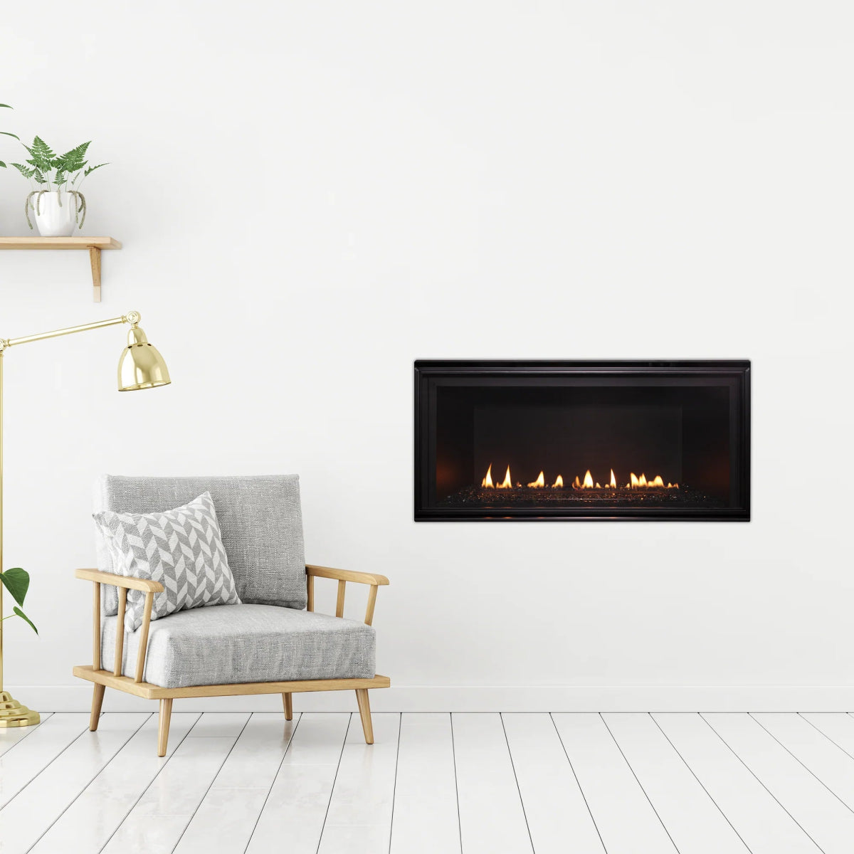 HHT DVLINEAR36 Direct Vent 36" Gas Fireplace with IntelliFire - Impressive Climate Control