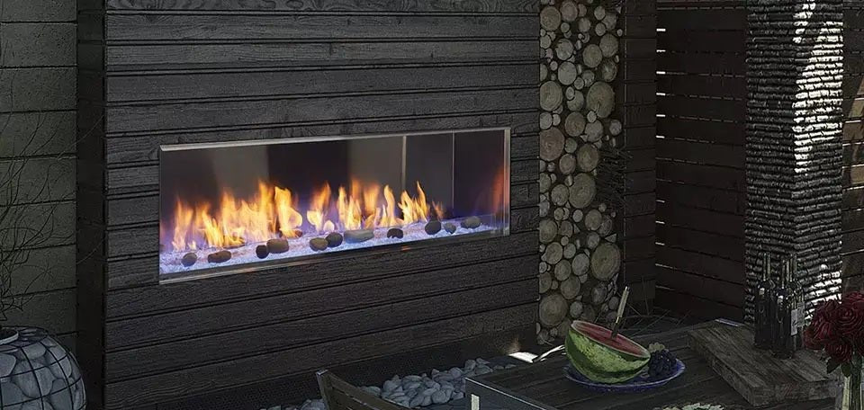 HHT ODLANAIG - 60 Lanai 60 Outdoor Linear Fireplace - Impressive Climate Control