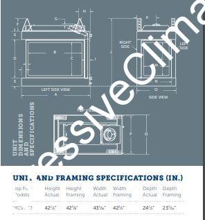 Kingsman MCVP42 Direct Vent Fireplace - Impressive Climate Control
