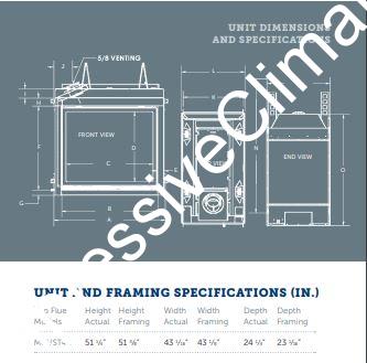 Kingsman MCVST42H Direct Vent Fireplace - Impressive Climate Control