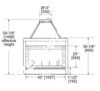 Majestic Designer Series 42 | See - Thru Single - Side Wood Fireplace - Impressive Climate Control